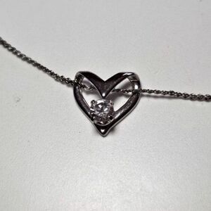 *Sale* Vintage Avon sterling silver open heart pendant necklace